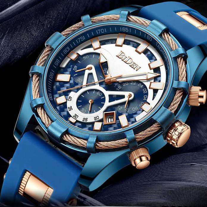 BASMINA_SHOP JUAL NEW BIDEN 0117 WATERPROOF KERJA PRIA PANGGILAN KECIL JAM TANGAN TERPOPULER