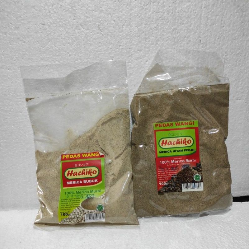 

Hachiko Merica Bubuk / Merica Hitam Pecah 100 gram