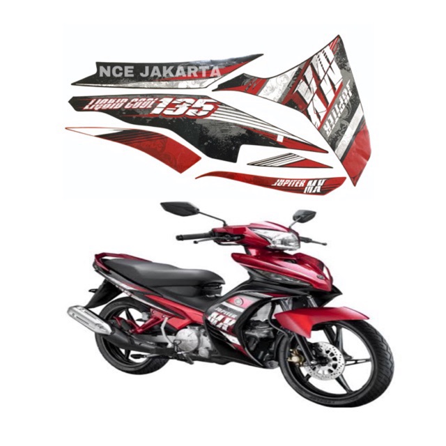 STIKER STRIPING JUPITER MX 2013 MERAH