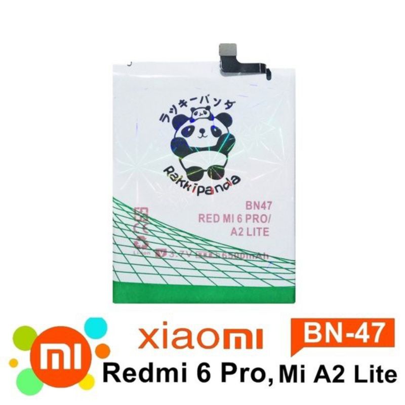 Baterai Batre Double Power RakkiPanda Xiaomi Redmi 6 Pro A2 Lite BN47 BN-47 Double IC Battery