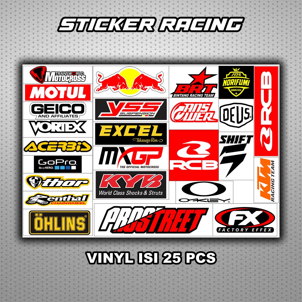 Sticker Pack Racing Sticker Vinyl Stiker Motor