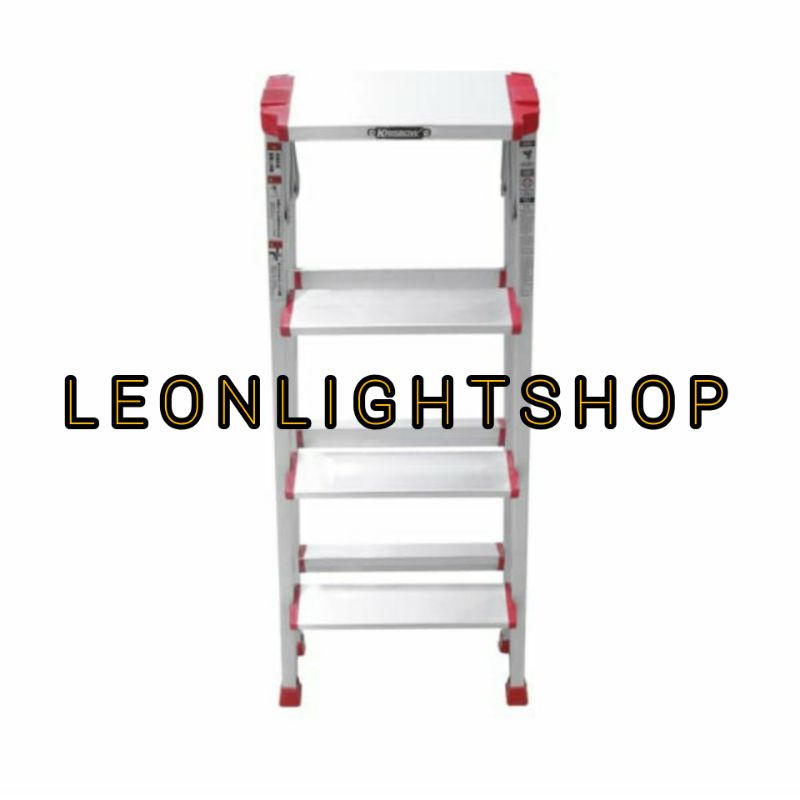 KRISBOW TANGGA ALUMINIUM DENGAN PIJAKAN LEBAR 4 STEP/ACE WIDE 4 STEP LADDER RAIL/ACE TANGGA LIPAT