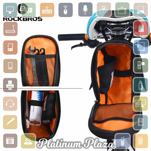 Rockbros Tas Sepeda Microfiber Waterproof dengan Holder Botol Minum - C7-1 - Black`L3ZIRX-