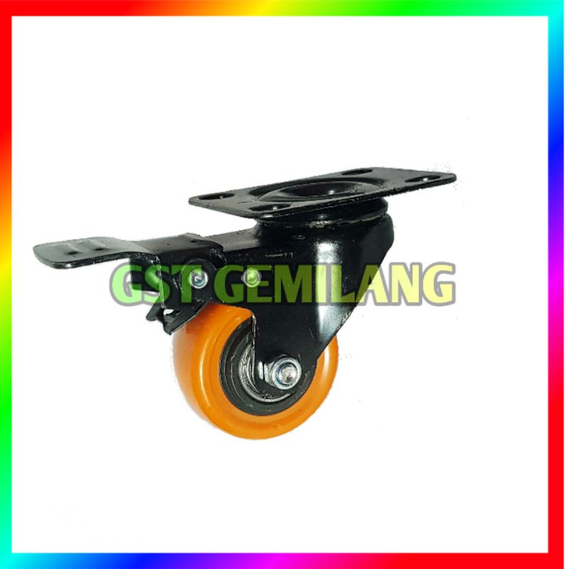 RODA PU TROLLEY TROLI 2 INCI HIDUP REM