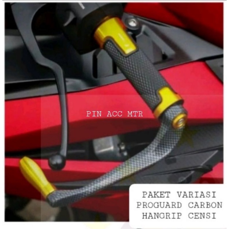 PAKET VARIASI PROGUARD JALU CARBON + HANGRIP CENSI UNIVERSAL MOTOR