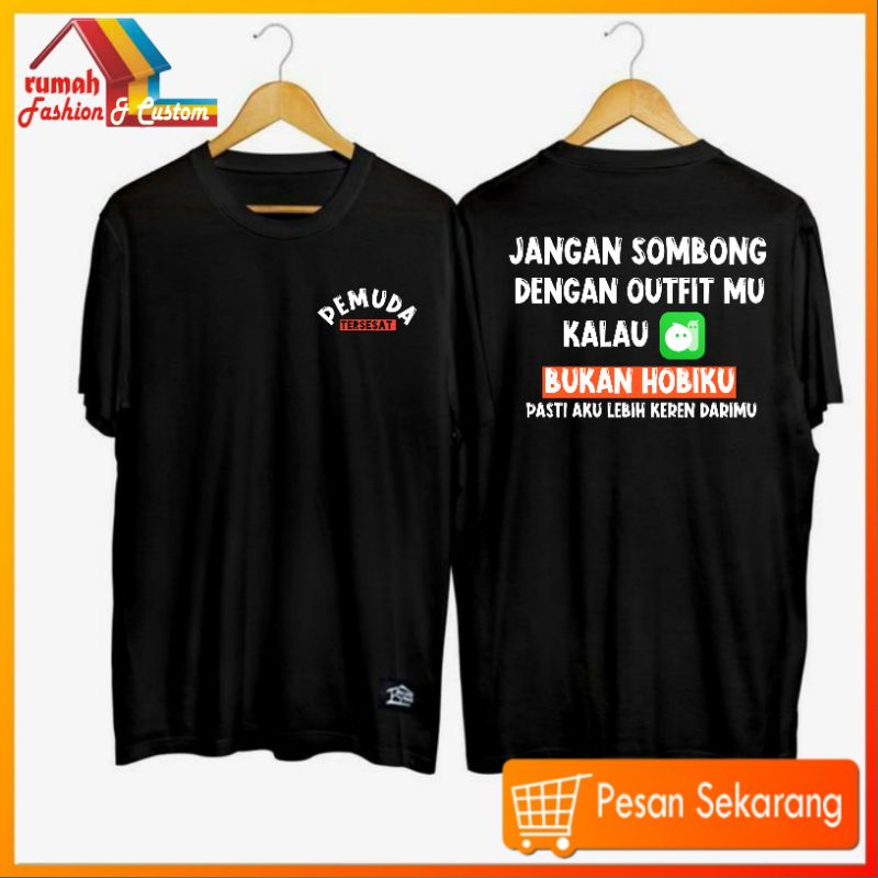 Kaos T Shirt Baju Kata kata Unik Michat Pria Wanita Distro atasan keren Kekinian