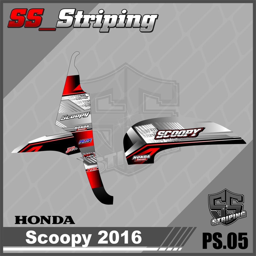 Sticker Striping List Variasi Scoopy 2016 - Striping Scoopy 2016. PS.005