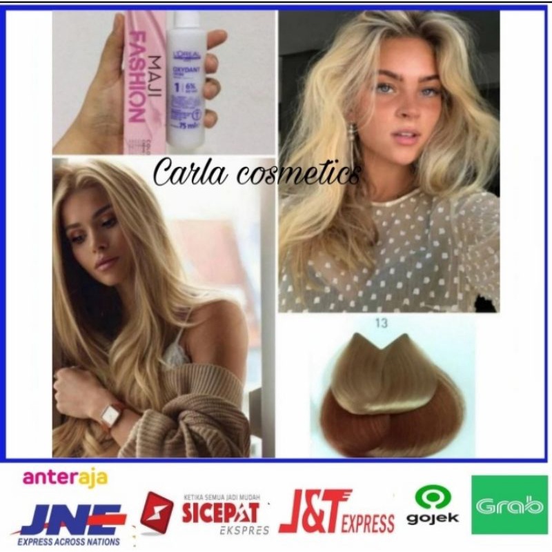 cat rambut Loreal majifashion 13 Golden sand + oxidant L'oreal 75 ml