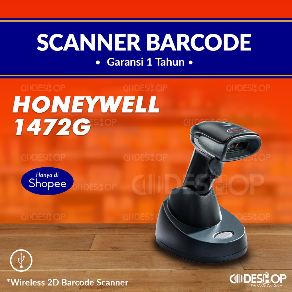 Scanner Barcode Wireless 2D Honeywell 1472g