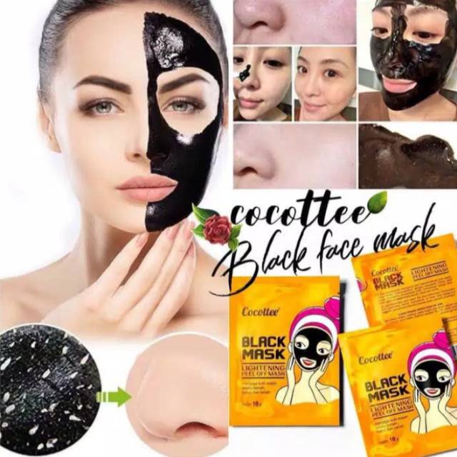 (Sachet) Masker Wajah Cocotte Black Mask mud face mask BPOM/Masker wajah BPOM Halal