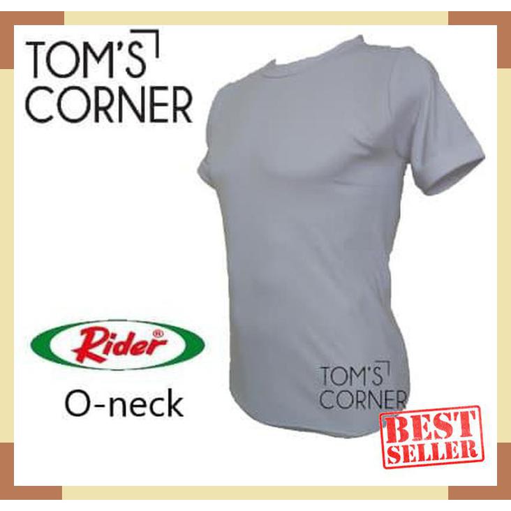 Promo KAOS OBLONG PRIA RIDER PUTIH | KAOS DALAM PRIA | DALAMAN | O & V NECK - PUTIH V NECK- S