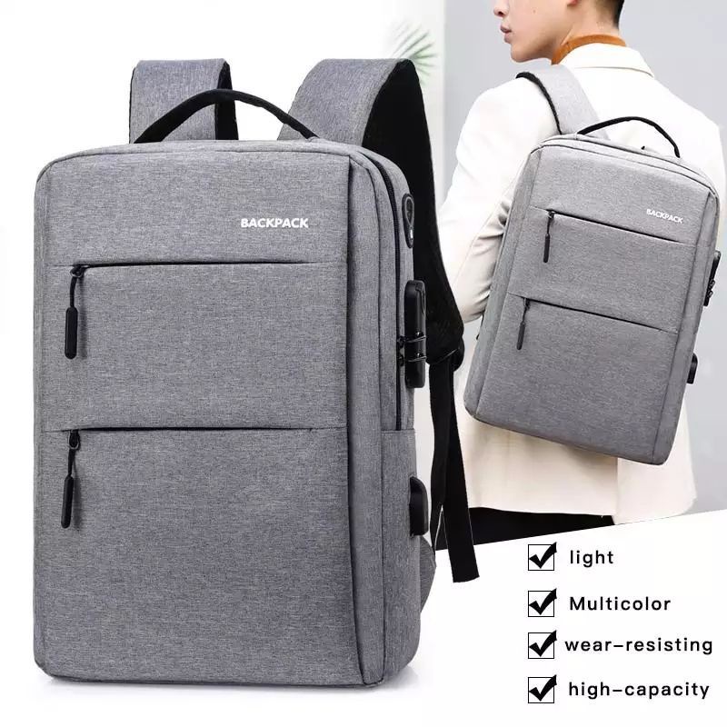 TAS RANSEL PRIA WANITA-TAS RANSEL SEKOLAH BACKPACK ZIPPER TWO