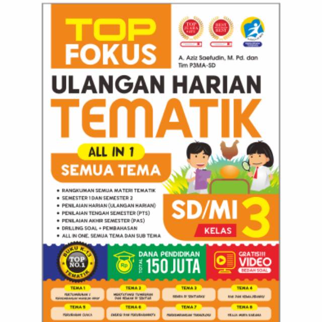 TOP FOKUS ULANGAN HARIAN TEMATIK ALL IN 1 SEMUA TEMA KELAS 3 SD