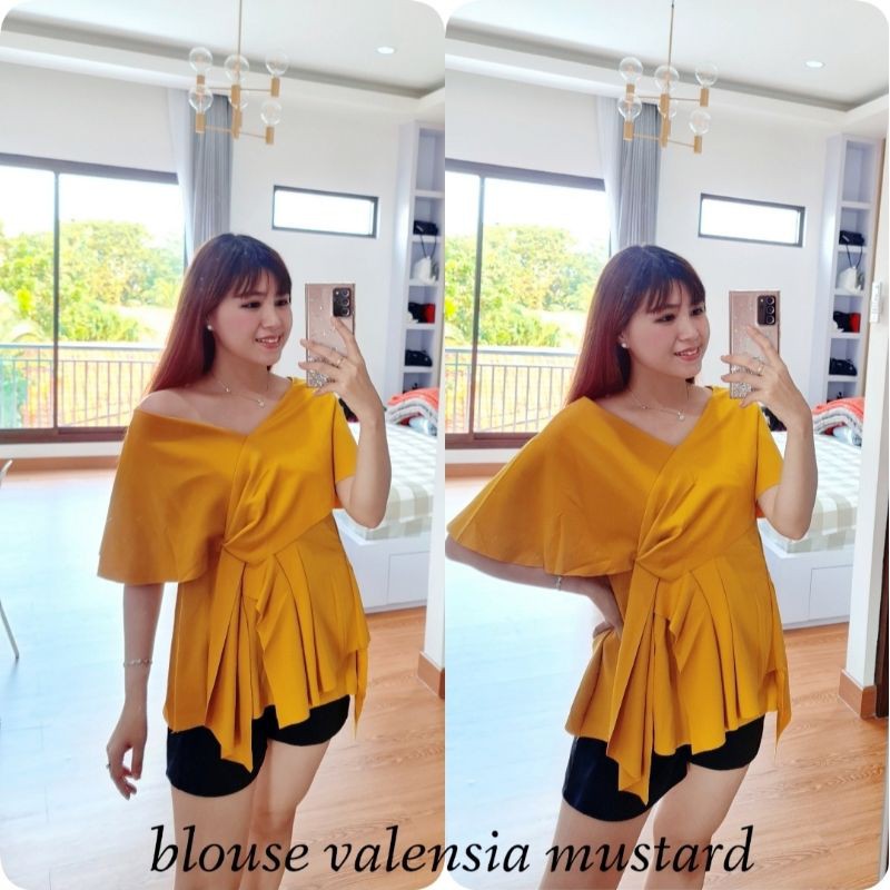 BLOUSE SCUBA VALEN/VALEN SCUBA TOP/BLOUSE KOREAN /REALPICT