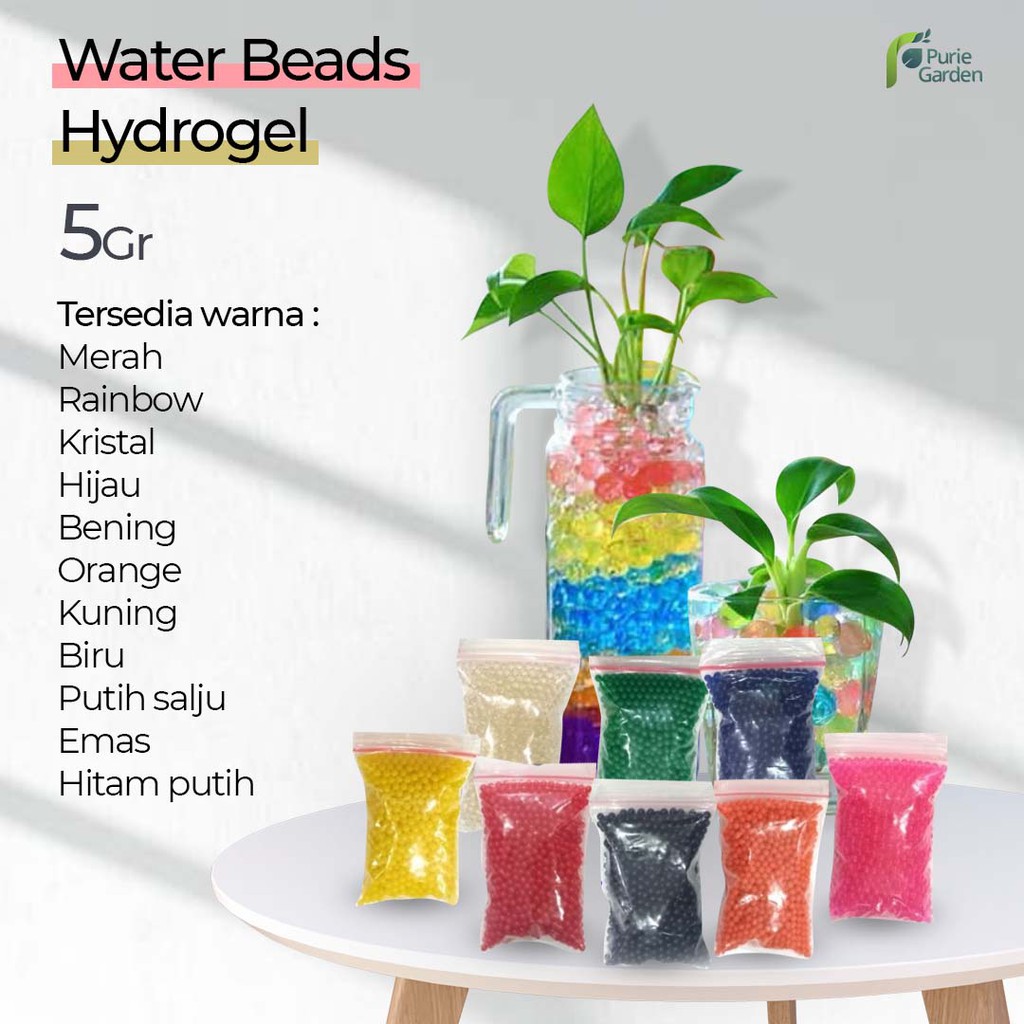 Hydrogel Hidrogel Water Beads Media Tanam 5gram Warna Warni PG KDR