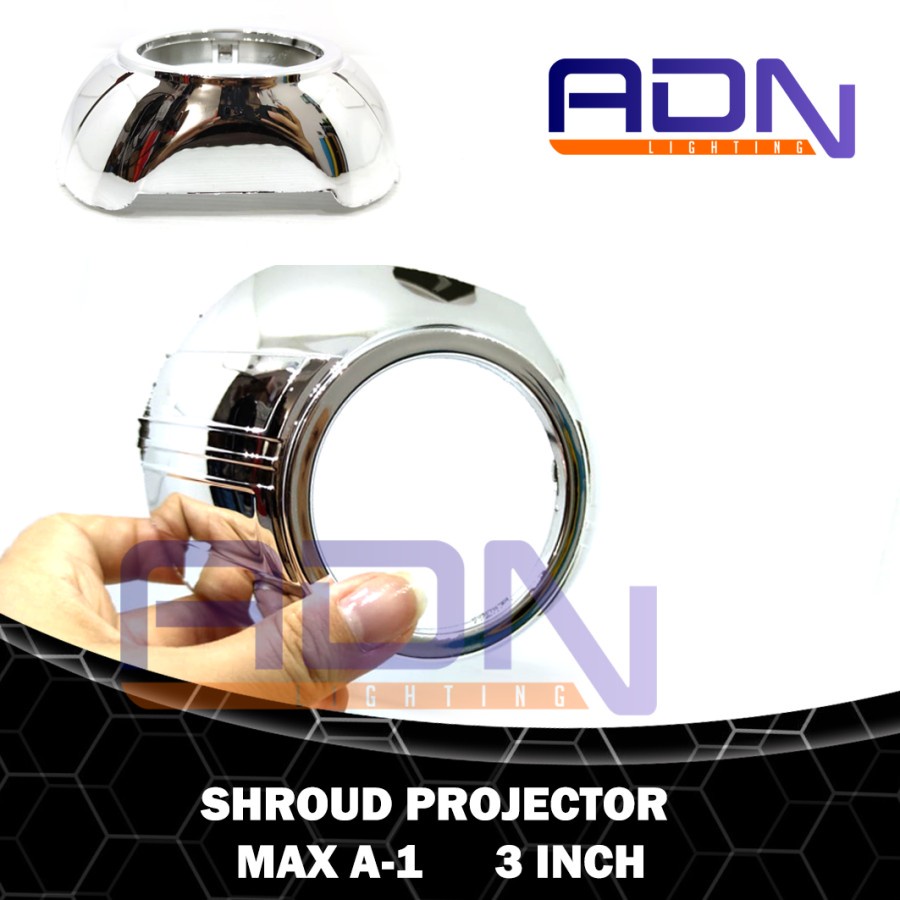 Shroud Projector HID Bi LED MAX A1 AES 3 inch in PCS BY ADN.in