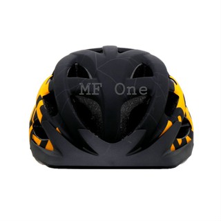 Helm Polygon Bolt Matt Black Orange Hitam  Doff  Orange 