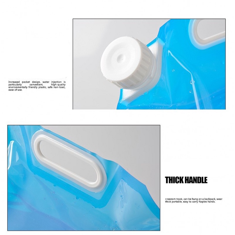 Tas Penyimpanan Air Lipat Portable Kapasitas 5l / 10l Untuk Camping / Hiking