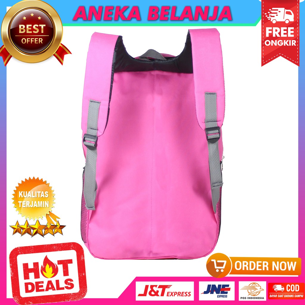 Tas Punggung Polo Backpack SD SMP Cewek Nyaman Bonus Raincover