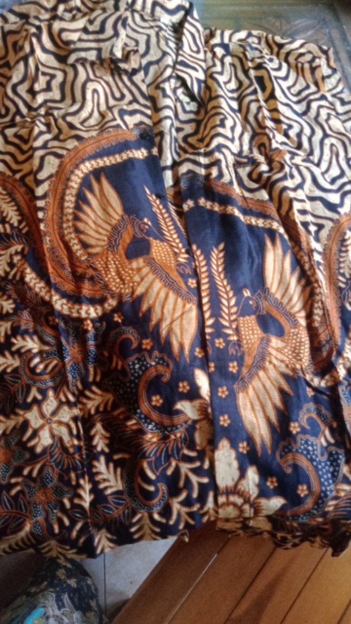 Kemeja Batik Jumbo 4l-5l Lengan Panjang Atasan Baju Batik Hem Pria Big Size Ukuran Besar Abs-kng