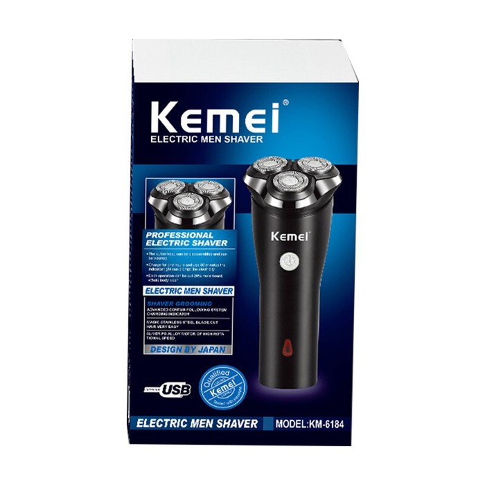 Kemei KM-6184 Electric Shaver Men Beard Clipper USB Rechargeable