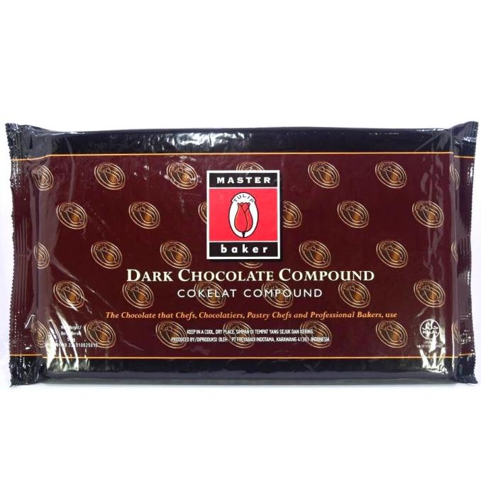 

TULIP MASTER Baker Chocolate Dark Compound Chocolate 500 GR Repack