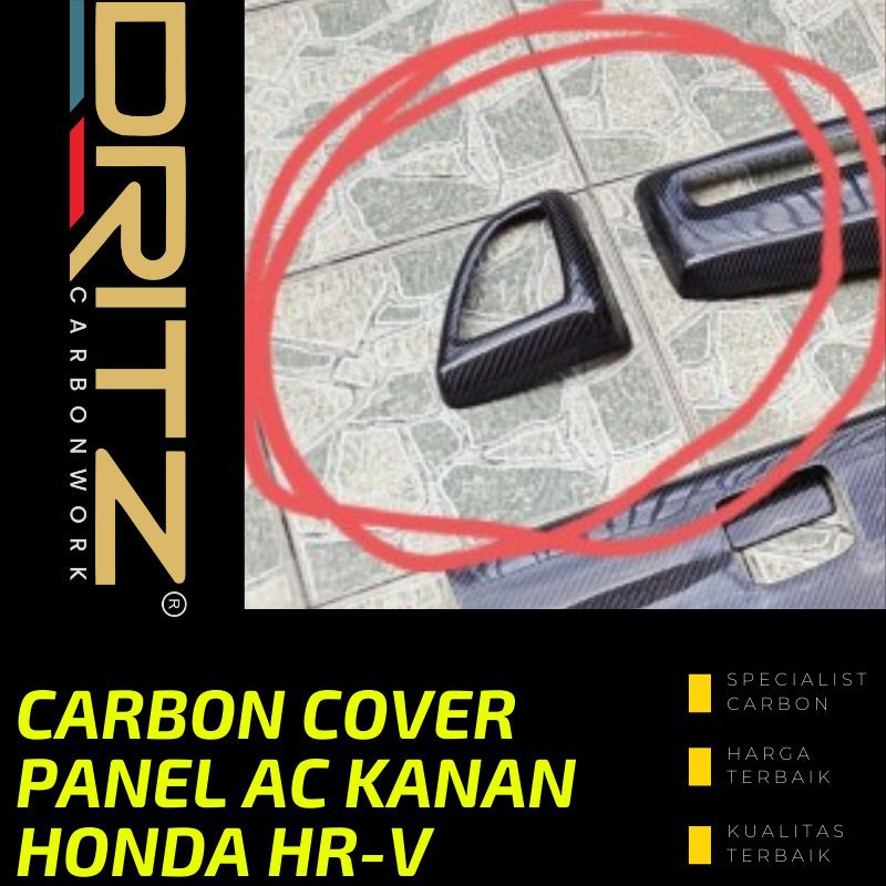 Carbon Cover Panel AC Kanan Mobil HONDA HRV Aksesoris Karbon