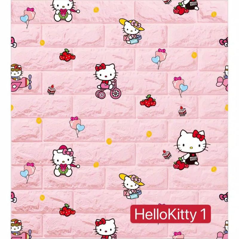 Wallpaper foam hello kitty / wallpaper foam / wallpaper 3D