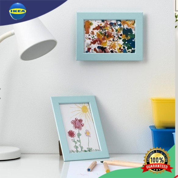 Frame foto ikeya FIESTA Bingkai Foto Dinding/Standing Ukuran 10x15cm (4R) Original_Toska