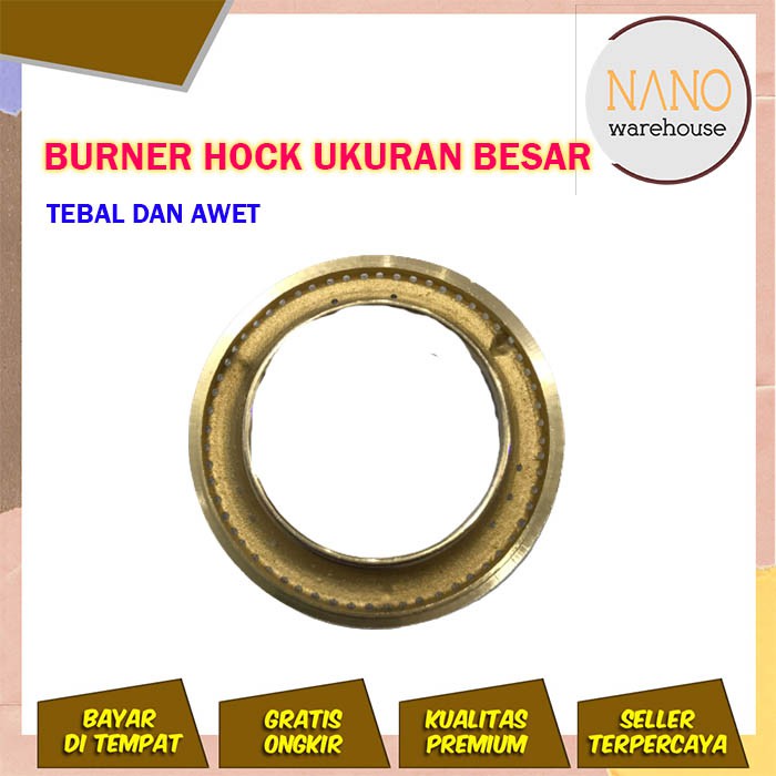 Burner Kompor Kuningan Hock Ukuran Besar Tebal Awet