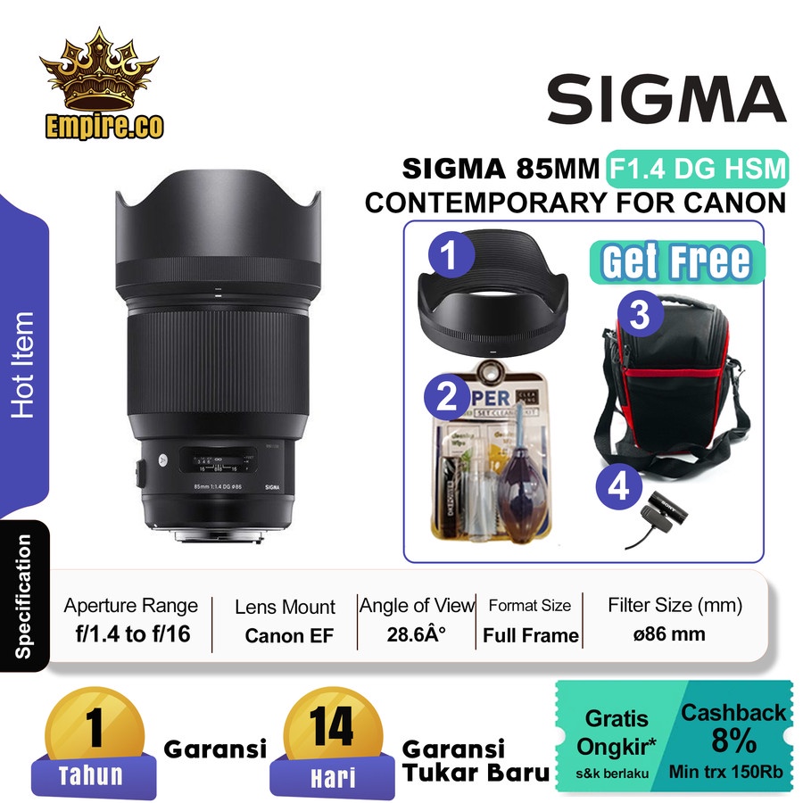 Sigma 85mm f1.4 DG HSM Art