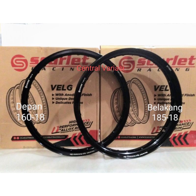 Velg almunium Scarlet 160 / 185 Ring 18 Rxking Tiger Megapro GL