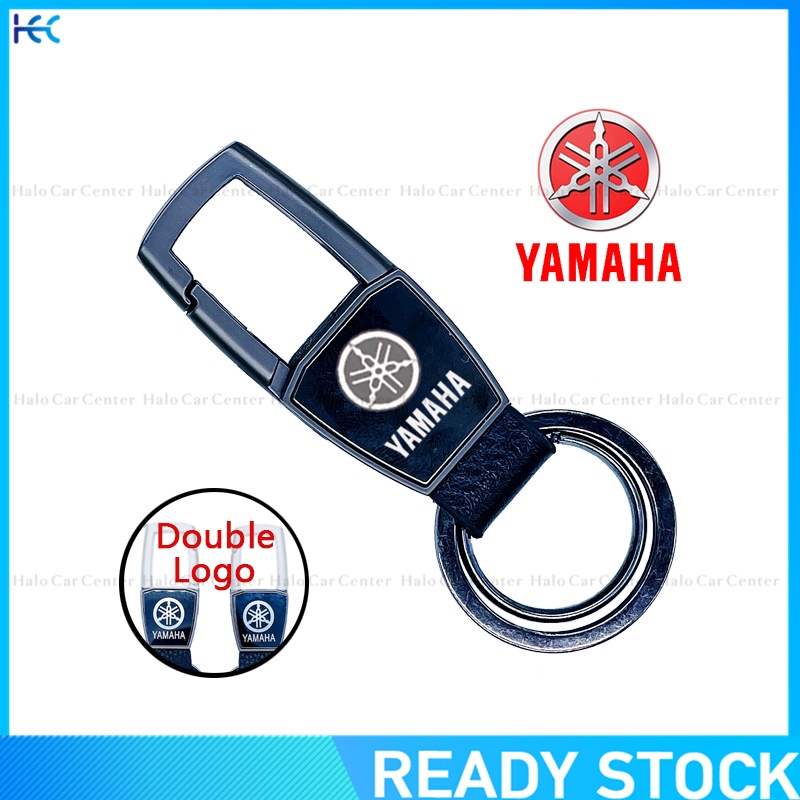 【Double Side Print】Creative Alloy Meta keychain with logo for Car