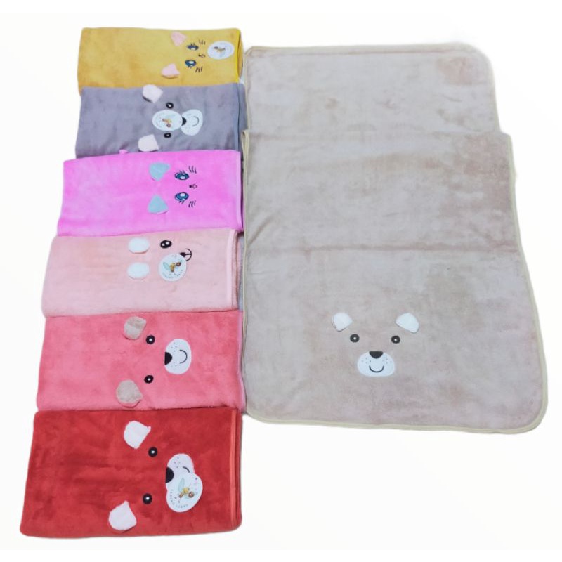 Handuk Bayi Mata Bordir 100*50cm Bahan Microfiber halus lembut Lucu Baby Towl