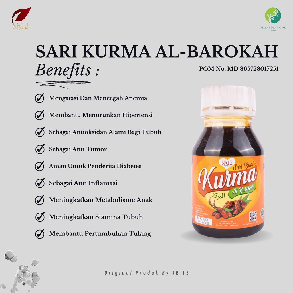 

Sari Kurma Tanpa Gula Herbal Original Antioksidan Anti Diabetes Sr 12 Premium 350 Gram