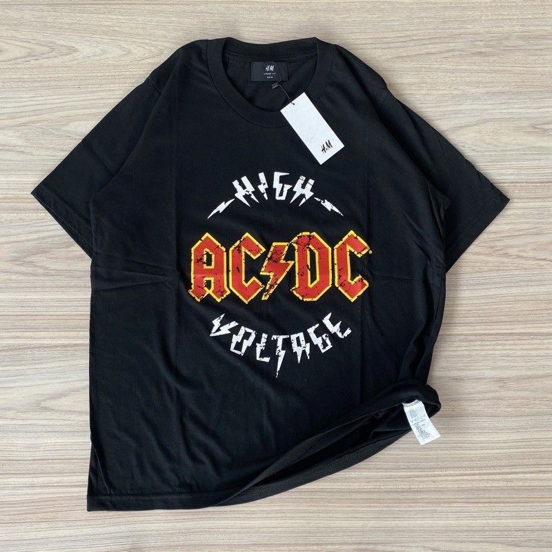 HIGH VOLTAGE ACDC KAOS OVERSIZE ORIGINAL DEWASA LENGAN PENDEK