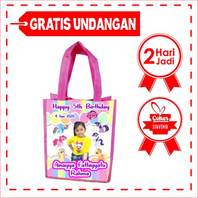 Tas Ultah / Produk Terlaris Souvenir Ultah Goodie Bag Ulang Tahun Anak Grosir Gratis Undangan-1