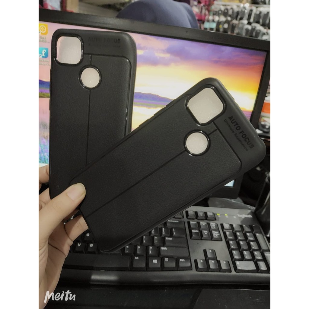 Auto Fokus Redmi 9C 6.53 inchi Leather Soft Case REDMI 9C AUTOFOCUS Motif Kulit Jeruk