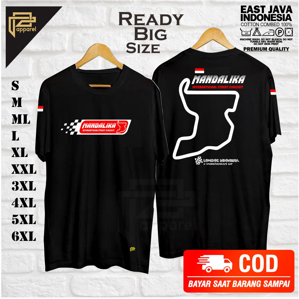 baju kaos mandalika street international moto gp/big size/jumbo/mandalika/moto gp/pakaian pria
