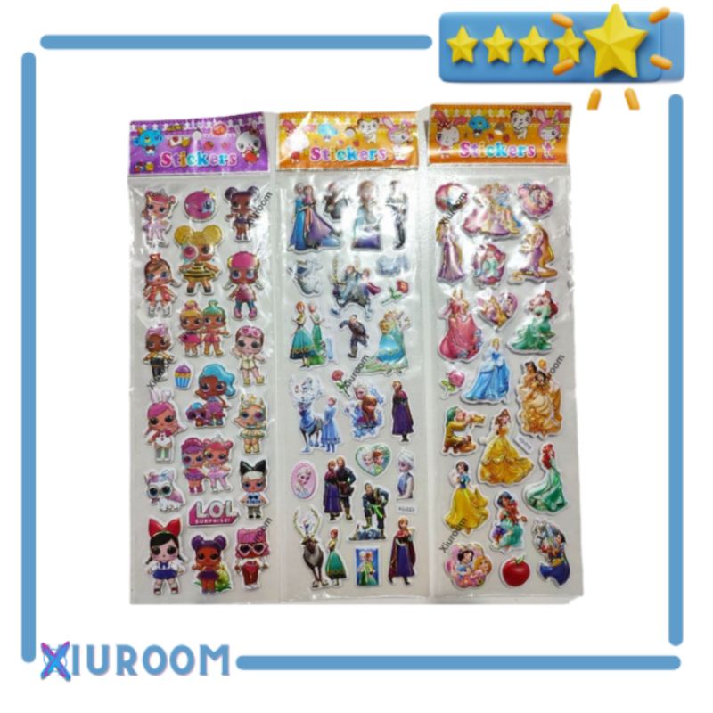 

Stiker 3D Panjang 30cm / Premium IMPORT Sticker Edukasi BTS / Karakter Lucu ( Satuan )