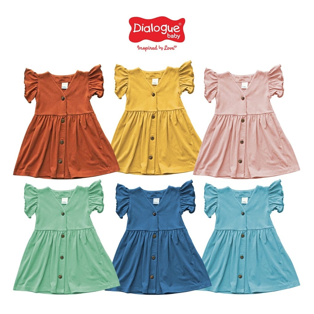 DIALOGUE BABY Yukari V-Neck Dress Anak