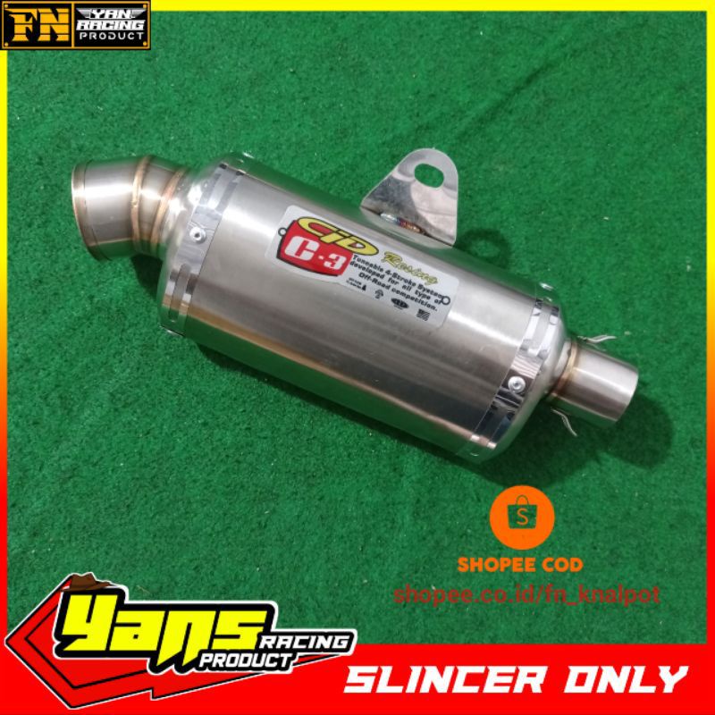 Slincer kenalpot CLD C3 oval inlet 38mm only