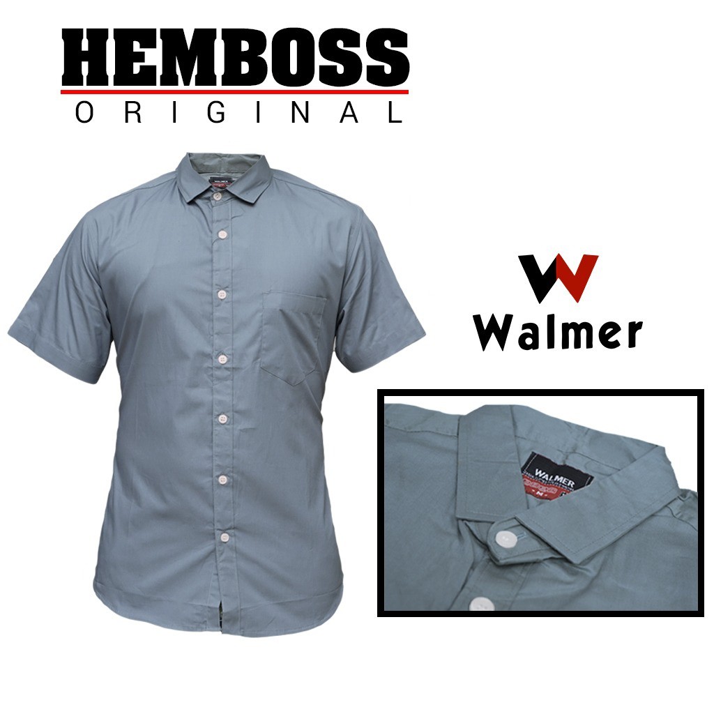 Kemeja Pria Slim fit Lengan Pendek HEMBOSS Catton Poplin | Kemeja Pria slim fit | kemeja pria