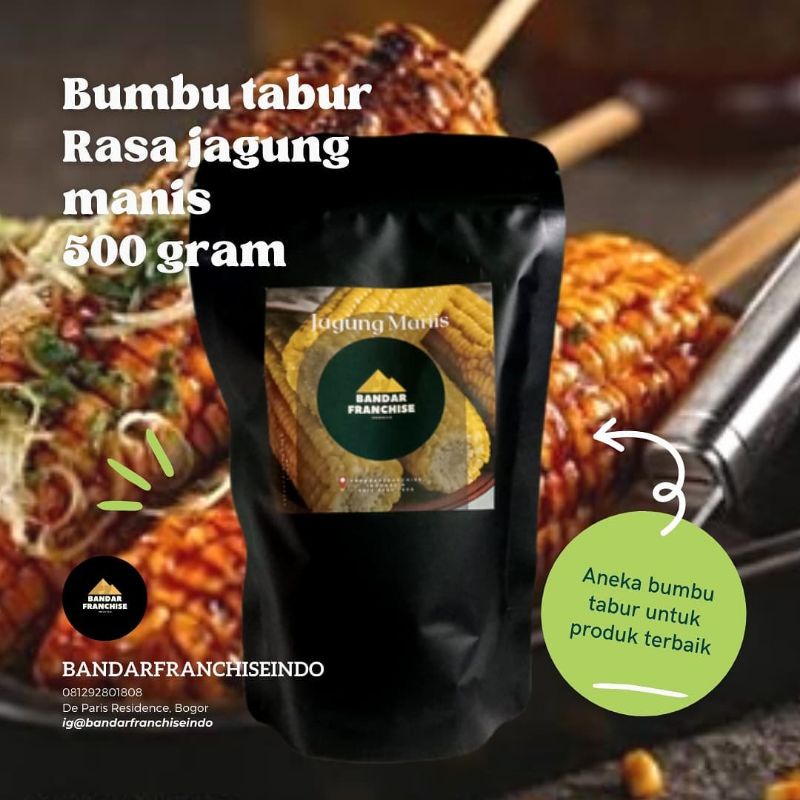 

Bumbu tabur aneka rasa jagung Manis 500 gr