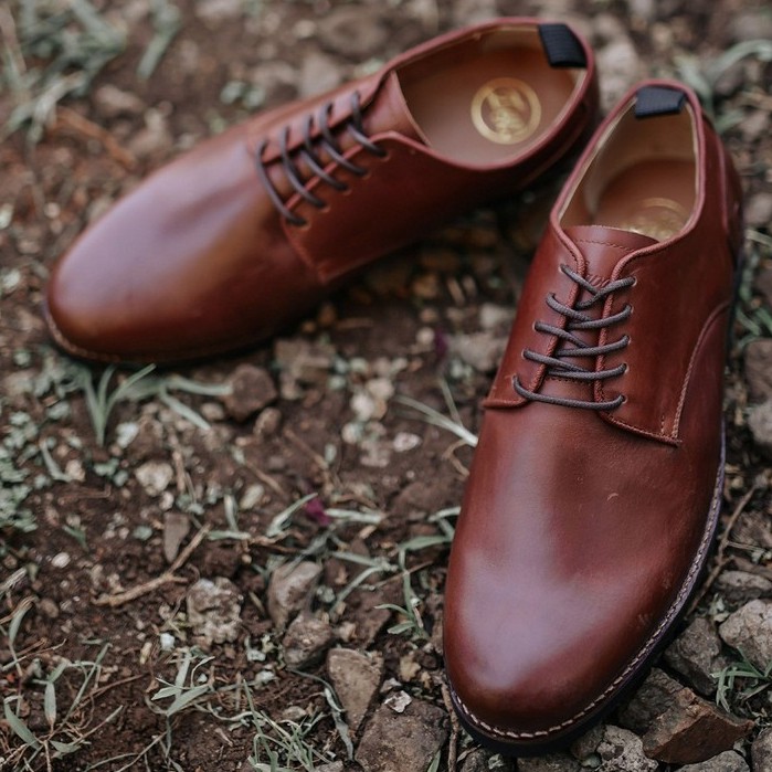 FOSTER BROWN | FORIND x Zapato | Sepatu Kulit Asli Vintage Klasik Pria/Cowok/Men - Derby - Footwear