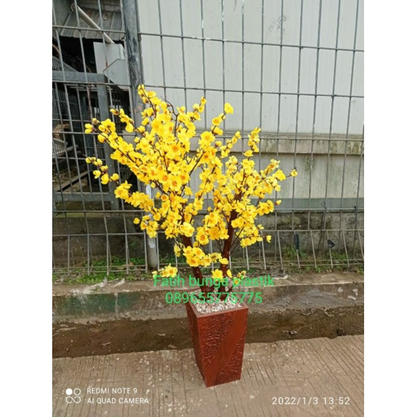 POHON SAKURA PLASTIK/BUNGA PLASTIK/BUNGA HIAS/ARTIFICIAL/POHON PLASTIK/POHON HIAS/BUNGA DEKORASI RUM