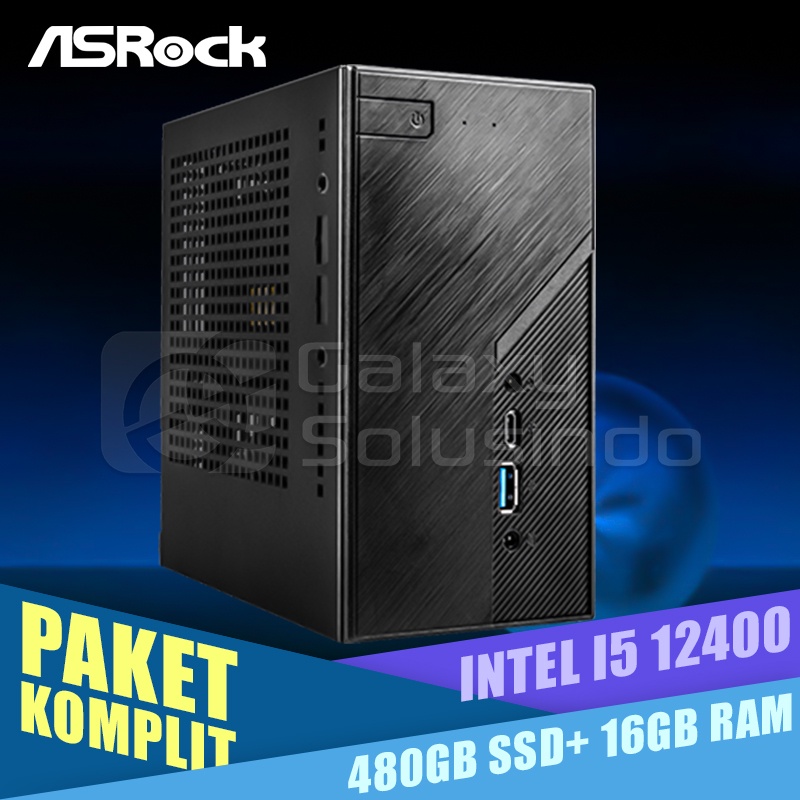 PAKET Asrock DESKMINI B660 Intel i5 12400 + SSD 480Gb + Memory 16GB - PC Mini