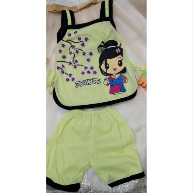 0013 Jepang Hijau Setelan murah baju  sehari  hari  bayi  