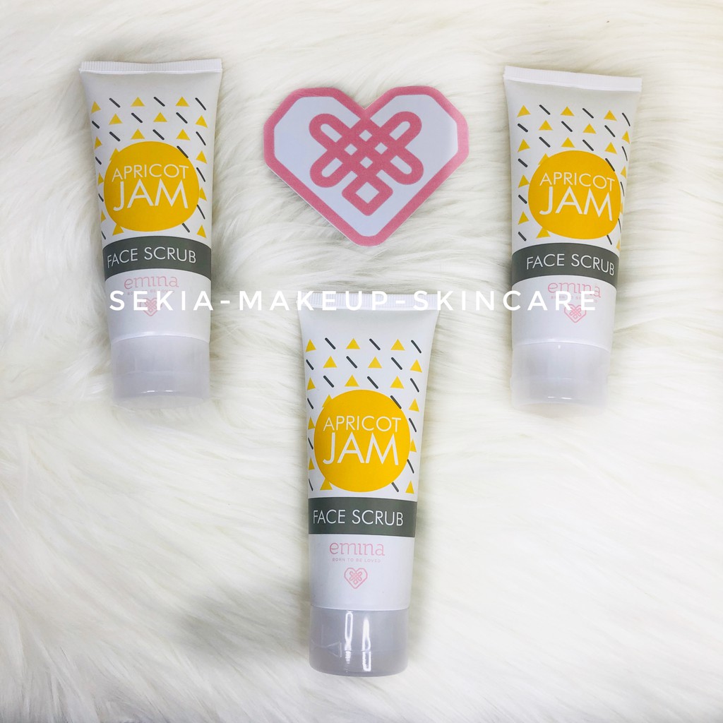 EMINA APRICOT JAM SCRUB/ SCRUB EMINA/ FACIAL SCRUB/ FACE SCRUB Shopee