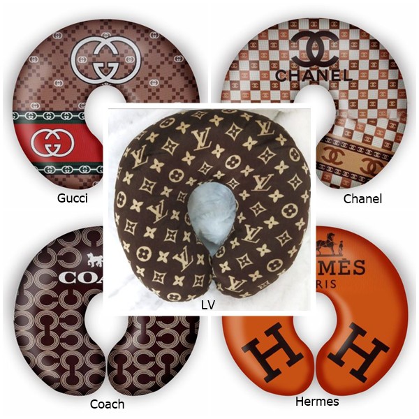 Bantal Leher Printing Branded bermerek Bahan Yelvo Halus Berkualitas bantal sofa
